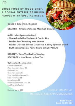 Premium Bento B $20 per pax (Min 15 pax) 