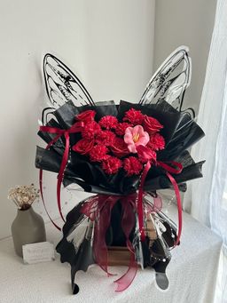 Mother’s Day Black Carnation Butterfly Bouquet 