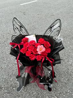 Mother’s Day Black Carnation Butterfly Bouquet 