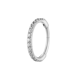 Argolla zirconias laterales blanca