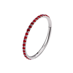 Argolla zirconias laterales roja