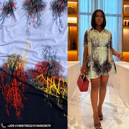 Tissu crêpe vintage racine : VENDU ❌❌❌