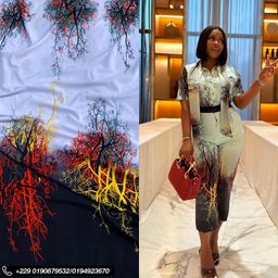 Tissu crêpe vintage racine : VENDU ❌❌❌