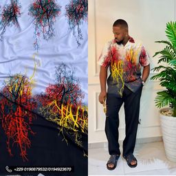 Tissu crêpe vintage racine : VENDU ❌❌❌