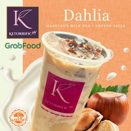 Dahlia's Hazelnut Milk Tea with Boba Sinkers (22 oz.)