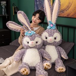 PLUSH DOLL SOFT TOY PURPLE BUNNY RABBIT 70CM