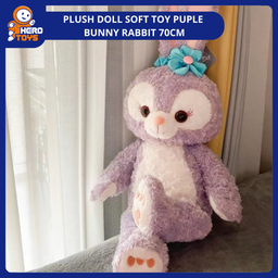 PLUSH DOLL SOFT TOY PURPLE BUNNY RABBIT 70CM