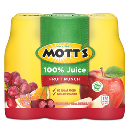 Jugo Mott, botellas de 8 fl oz, paquete de 6
