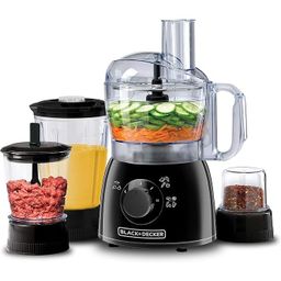 Black+Decker 400W 29 Function Food Processor with Blender, Mincer & Grinder, Black - KR43