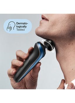 Braun 60-B1000s,Braun Shaver Series 6 Sensoflex - 60-B1000S Wet & Dry Shaver, With Travel Case, Blue