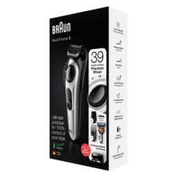 Braun Beard Trimmer 5 for Face and Hair, Black/Silver with precision dial, and Gillette Fusion5 ProGlide razor, BT5265