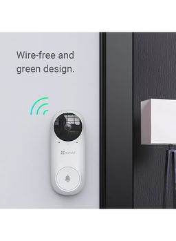 EZVIZ DB2C Wire-Free Video Doorbell with Chime Rechargable Battery Powerd Wireless Smart Home Security Camera Two Way Talk Human Detection Full HD Night Vision