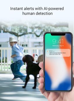 EZVIZ C8PF Security Camera Outdoor, 1080P Pan/Tilt/Zoom WiFi Camera, 8� Mixed Zoom and AI-Powered Person Detection Security Cam, IP65 Waterproof, Support MicroSD Card up to 512GB