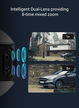 EZVIZ C8PF Security Camera Outdoor, 1080P Pan/Tilt/Zoom WiFi Camera, 8� Mixed Zoom and AI-Powered Person Detection Security Cam, IP65 Waterproof, Support MicroSD Card up to 512GB