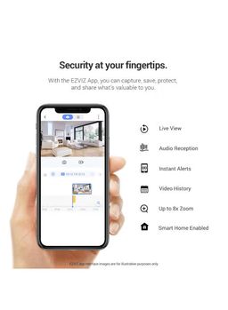 CS-TY1-C0-8 B4WF EZVIZ TY1 4M,Indoor Security Camera, 2K, WiFi, Pan/Tilt, Night Vision, Auto Motion Tracking, Two Way Talk, Works with Alexa