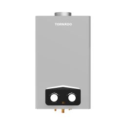 TORNADO Gas Water Heater 6 Liter, Digital, Natural Gas, Silver GHM-C06CNE-S