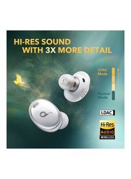 Soundcore by Anker Liberty 3 Pro Noise Cancelling Earbuds, Wireless Earbuds with ACAA 2.0,HearID ANC,Fusion Comfort,Hi-Res Audio Wireless,6 Mics for Calls,32H Playtime,White