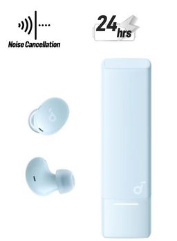 Soundcore Soundcore A30i by Anker, Noise Cancelling Earbuds, Lipstick-Shaped Stylish Design, Tiny, Lightweight Comfort, Smart Noise Cancelling, Clear Sound, 24H Playtime, IP54, Wireless Earbuds Blue