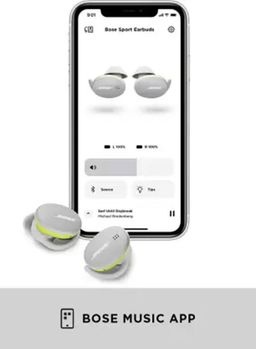 Bose Sport Earbuds - True Wireless Earphones - Bluetooth In Ear Headphones for Workouts and Running, Glacier White
