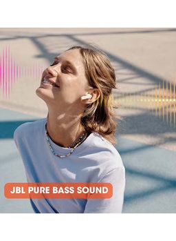 JBL Tune 230NCTWS True Wireless Noise Cancelling Earbuds, Pure Bass Sound, ANC + Smart Ambient, 4 Microphones, 40H of Battery, Water Resistant, Sweatproof, Comfortable Fit - White, JBLT230NCTWSWHT