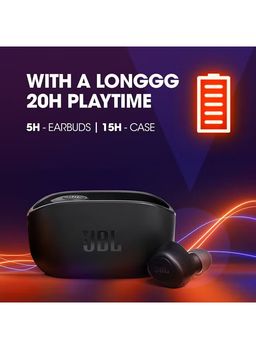 JBL WAVE100 TWS Fully Wireless Earbuds Bluetooth USB Type C Black JBLW100TWSBLK