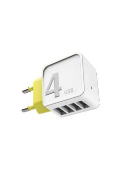 Rock Sugar Travel Charger (4Port) White-6950290604508