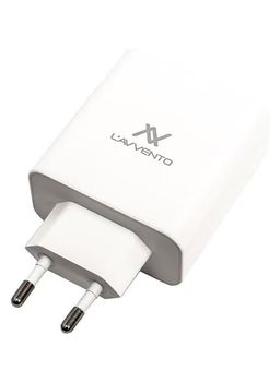 L'AVVENTO Fast Charger 65W Dual PD / QC3 - White