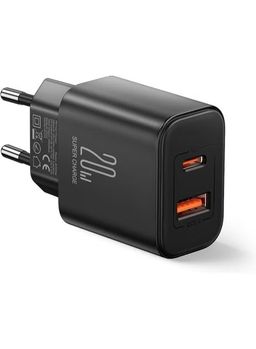 Joyroom JR-TCF05 20W Dual-Port EU Charger with C to C Cable, 1 Meter Length, Black|12 Months Warranty