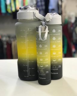3 Set Motivation Water Bottles