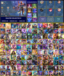 🔥Exalted Collector 2⚡Neobeast Ling💥Legend Alpha💥11.11 Nolan💥Ducati Benedetta💥2 San Rio💥Star Wars Argus 🔥385 Skins🔥Mobile Legends Account🎮ML Account #371 [OH]