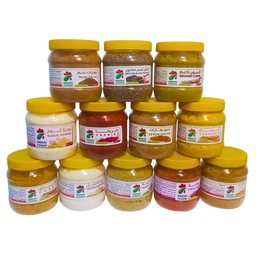 عرض توابل وبهارات 12 صنف كل صنف 100 جرام