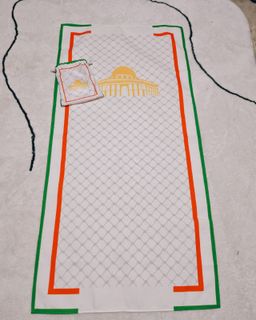 Aqsa Travel Prayer Mat - White Keffiyeh