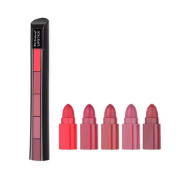 مجموعة أحمر الشفاه غير اللامع بخمسة رؤوس ألوان