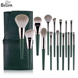 مجموعة فرش مكياج احترافية من 14 قطعة ناعمة 