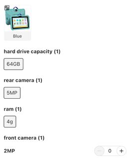 Kids educational tablet 