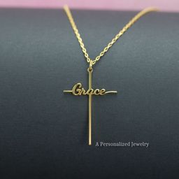 Crossed Name Necklaces