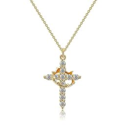 Royal Cross Crown Necklace Stainless Steel