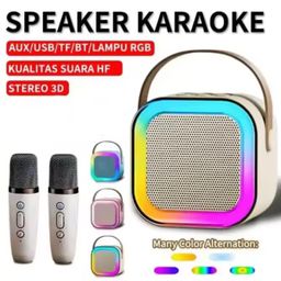 High Quality Good Price K12 Microphone Portable Wireless Speaker Kid Toy Sound Bar Mini Portable Out Door KTV Home Party BT Mic