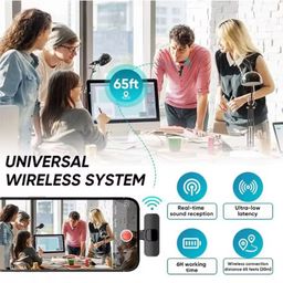 Hot Sale Portable K9 Mini Wireless Lavalier Microphone 2.4G Rechargeable Mic Lapel Lavalier Microphone for iphone Android