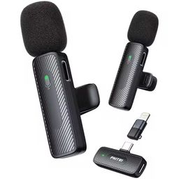 Hot Sale Portable K9 Mini Wireless Lavalier Microphone 2.4G Rechargeable Mic Lapel Lavalier Microphone for iphone Android