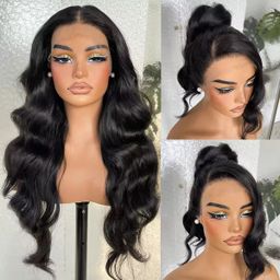 Reddish Brown Hair Lace Front Wigs Synthetic Wigs Body Wave High Quality Glueless Wigs for Black Women