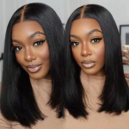 Pre-Plucked Natural Color Brazilian Lace Front Wig Long Straight and Deep Wave Kinky Texture Short Body Wave Human Hair Wig