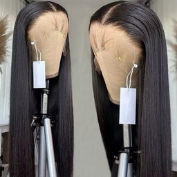 Real hd Lace Raw Vietnamese Super Double Drawn Human Hair Wigs Transparent Lace Front Sdd Vietnam Bone Straight Hair Wig