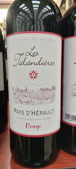 Les Talandieres pays D’Hérault Rouge 