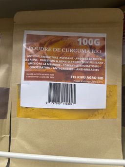 Kivu agro bio poudre de curcuma