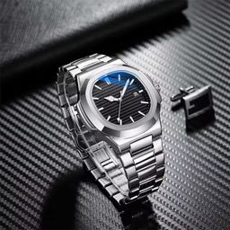OEM Wholesale Waterproof Men's Wristwatch Stainless Steel Quartz Luminous Function Relojes Watch for Man