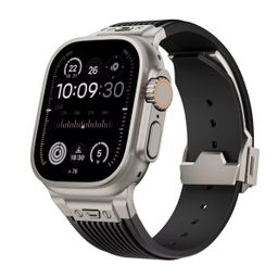 Men's Luxury 46mm Titanium Smart Bracelet 45mm AP Stainless Steel Liquid Silicone Ultra 49mm Apple Watch Band Fashion Accessory