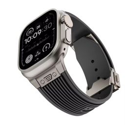 Men's Luxury 46mm Titanium Smart Bracelet 45mm AP Stainless Steel Liquid Silicone Ultra 49mm Apple Watch Band Fashion Accessory