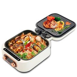 RAF Non-stick Hot Pot Grill Pan - White - R5409 - 1800W- White/Gold