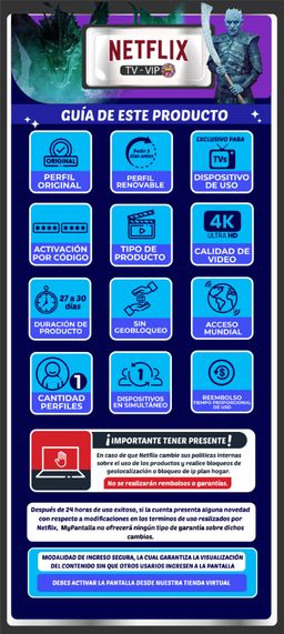 NETFLIX PANTALLAS MUNDIAL 1MES TV VIP ORG